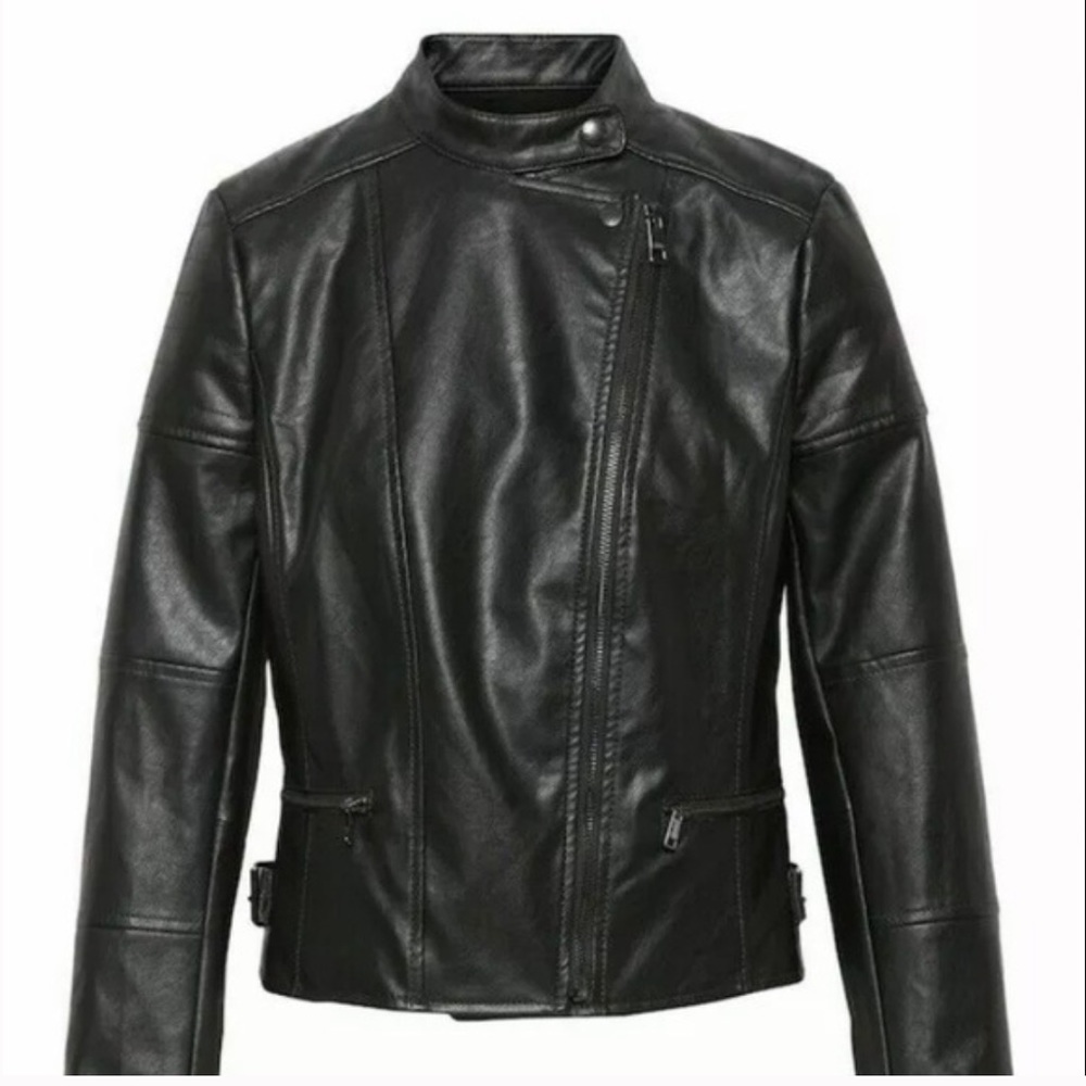 Banana Republic Faux Leather Moto Jacket